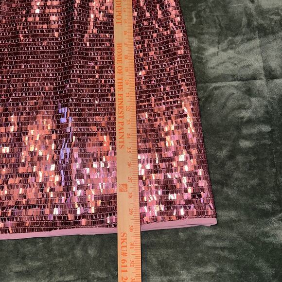 Talulah Sequin Mini Dress Women Small Pink Sleeveless Side Zip Spaghetti Strap - Picture 5 of 6